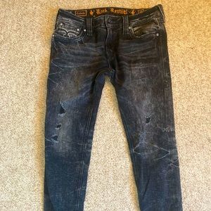 Grunge Acid Wash Rock Revival Jeans!